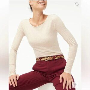 J. Crew Heather Oatmeal Long-sleeve Artist Tee/NWT/2X